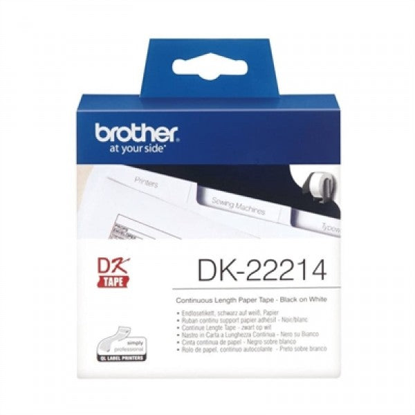 Brother cinta dk22214 papel térmico continuo 12mm