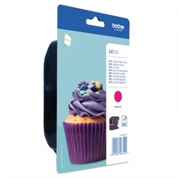 Brother cartucho lc123mbp magenta blister