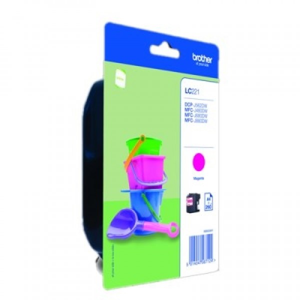 Brother cartucho lc221mbp magenta