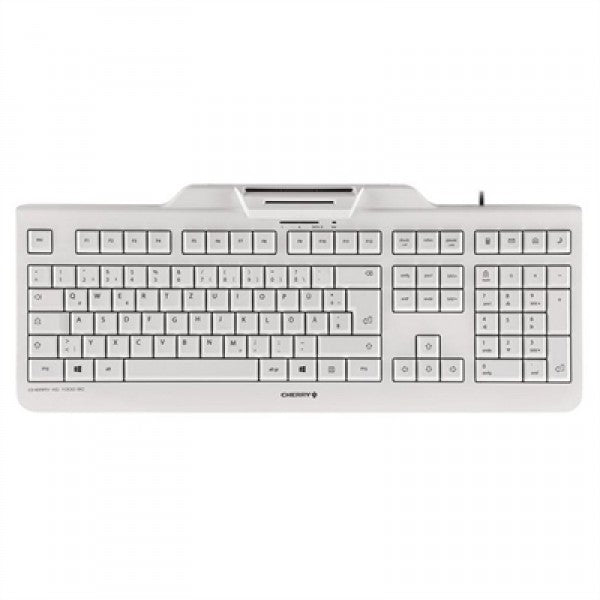 Cherry teclado+lector chip integrado (dnie) blanco