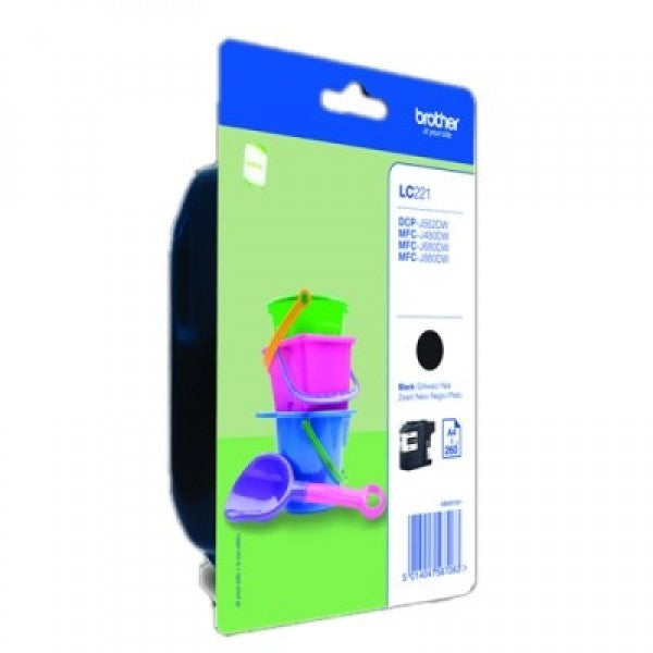 Brother cartucho lc221bkb negro