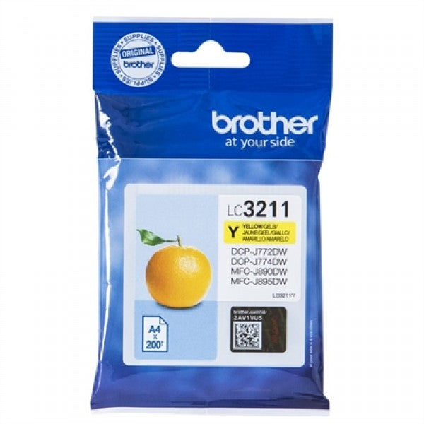 Brother cartucho lc3211y amarillo