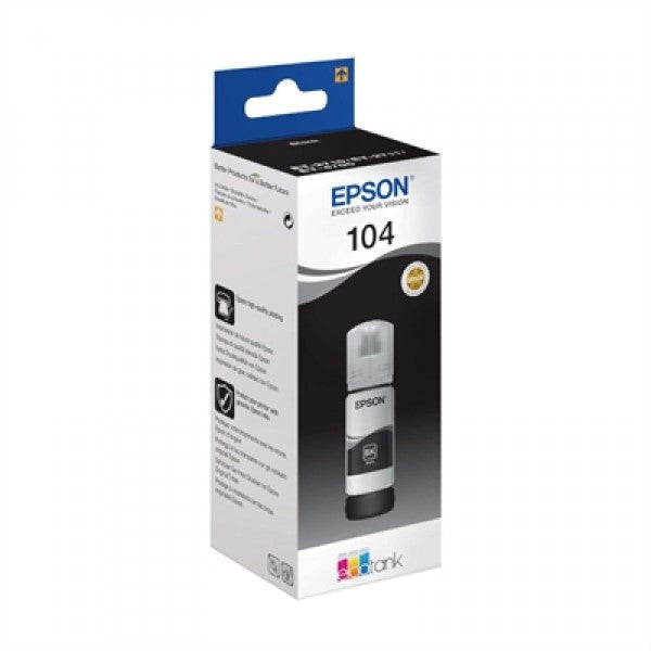 Epson botella tinta ecotank 104 negro