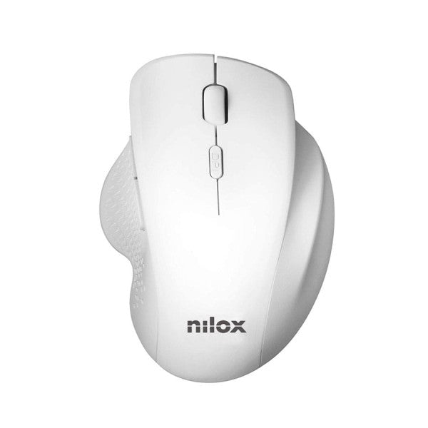 Nilox ratón wireless 3200 dpi, 2.4g, blanco