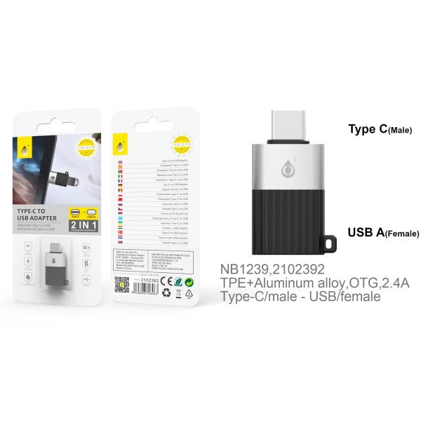 Jc nb1239 / adaptador usb-a (h) a usb-c (m)