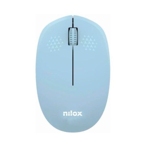 Nilox ratón wireless, 1000 dpi, 3 botones, azul