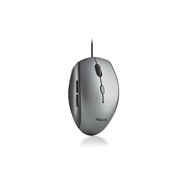 Ngs wired ergo silent mouse + usb type c adap gray