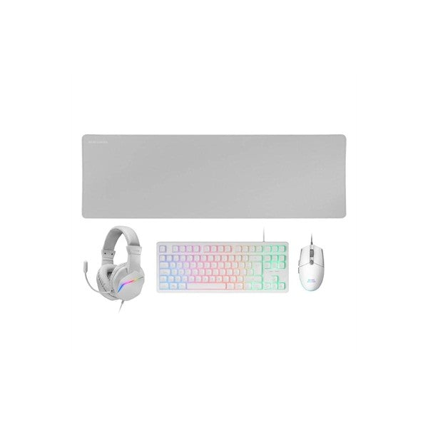 Mars gaming combo gaming mcp-rgb3w 4en1 blanco