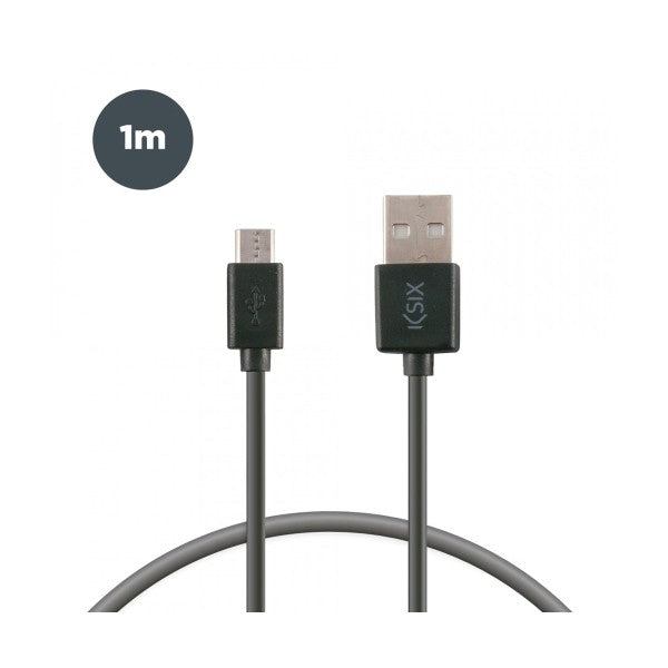 Ksix bxcusb01 negro / cable usb-a (m) a microusb (m) 1 metro