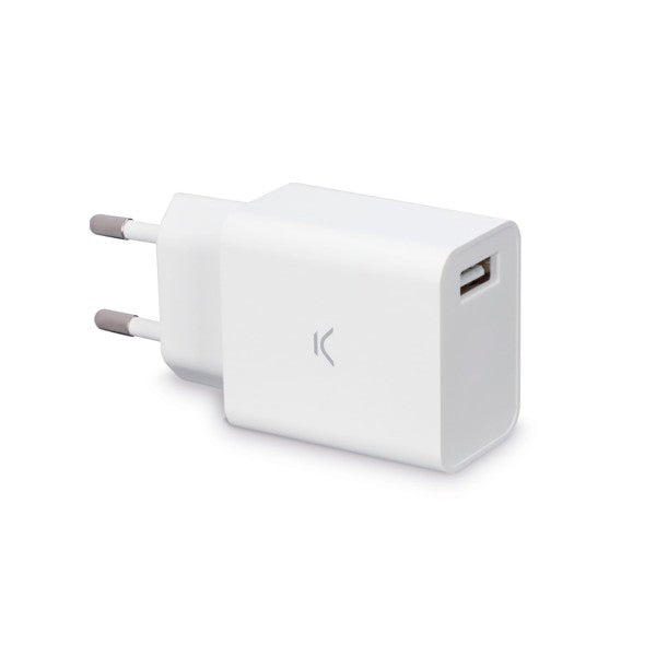 Ksix bxcd2ab blanco / cargador de red eléctrica usb-a 12w