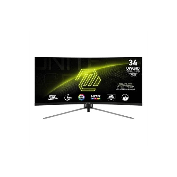 Msi mag345cqr monitor34"gaming wqhd 180h dp hdmi c