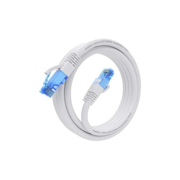 Aisens cable rj45 cat.6 utp awg26 cca blanco 2.0