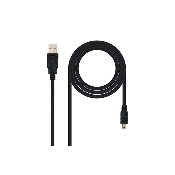 Nanocable cable usb 2.0, a/m-mini b/m, negro, 0.5m