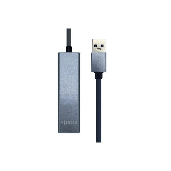 Aisens conversor usb 3.0 ethernet + 3 usb3.0 gris