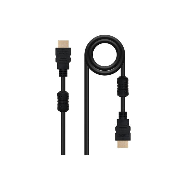 Nanocable cable hdmi con ferrita, m-m, negro, 10m