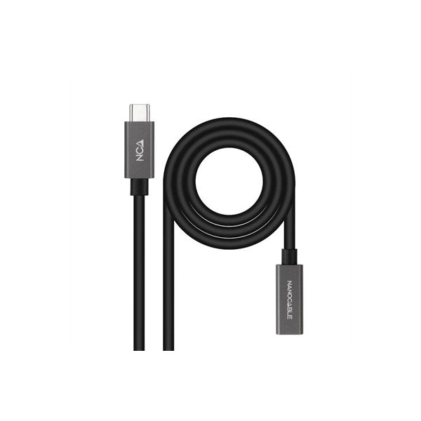 Nanocable cable usb 3.2 gen2 usb-c m/h 1 m negro