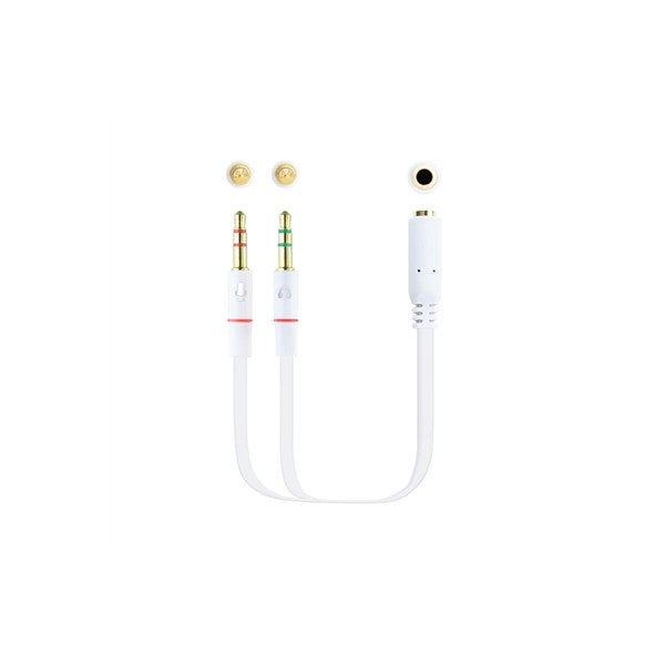 Nanocable cable audio jack 3.5/h 2xjack 3.5/m 20cm