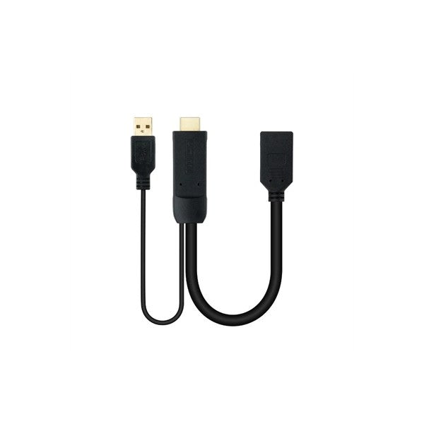 Nanocable conversor hdmi/m a dp/h negro 20 cm