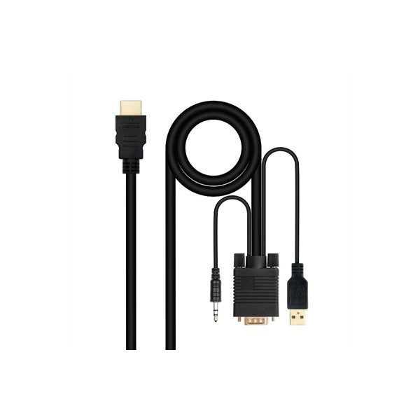 Nanocable conversor hdmi a vga-jack-ubs, 1.8 m