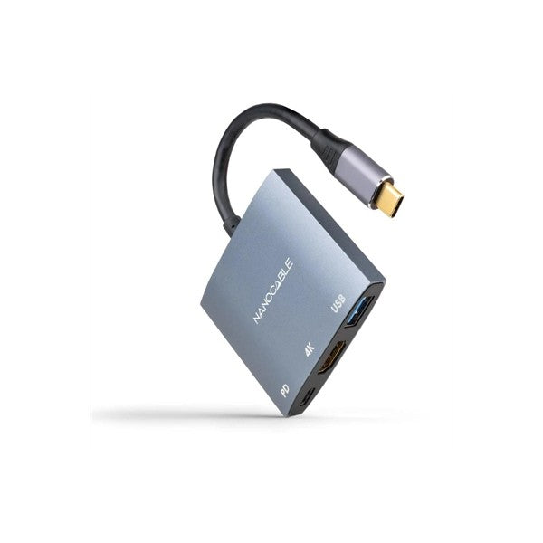 Nanocable conversor usb-c a hdmi/usb3.0/pd 15 cm