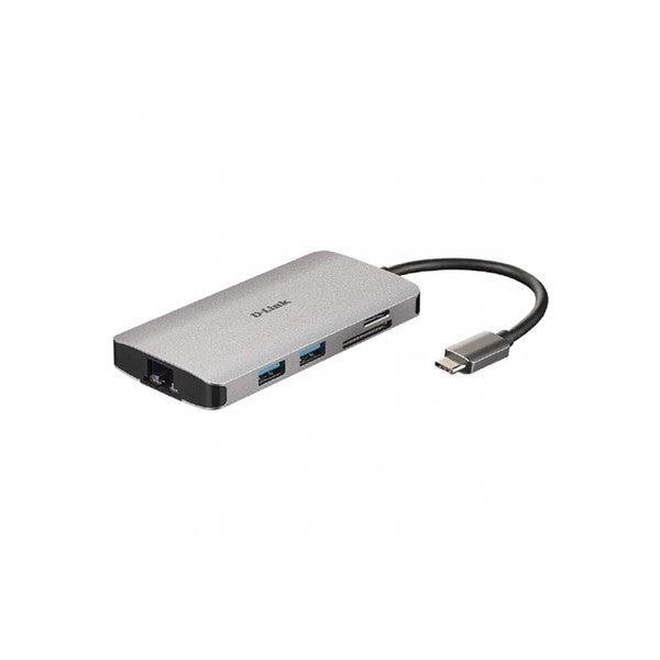 D-link dub-m810 hub usb-c 8 en 1 hdmi/eth/cardread