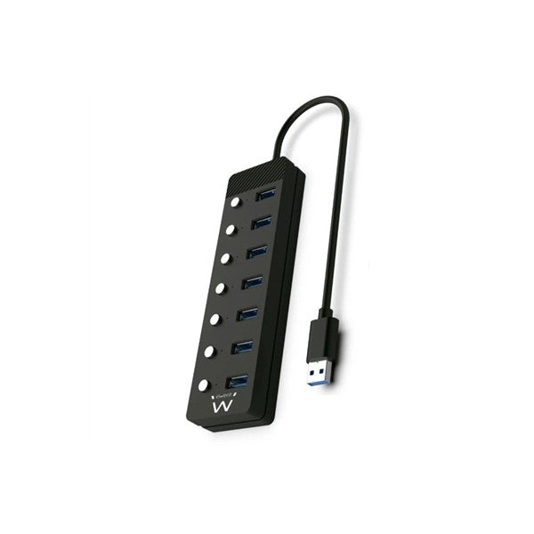 Ewent hub usb-usb-c 7 ptos interruptor c/alimen.