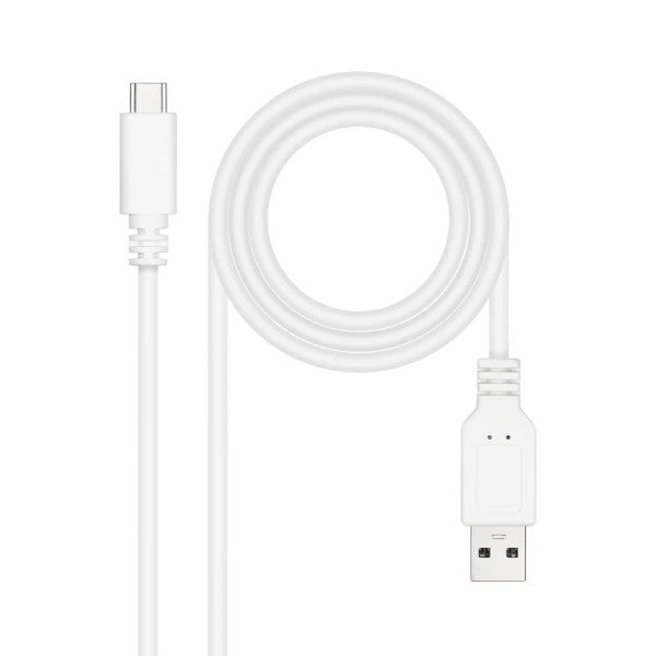 Nanocable cable usb 2.0 3a usb-c-m/m 0.5m blanco