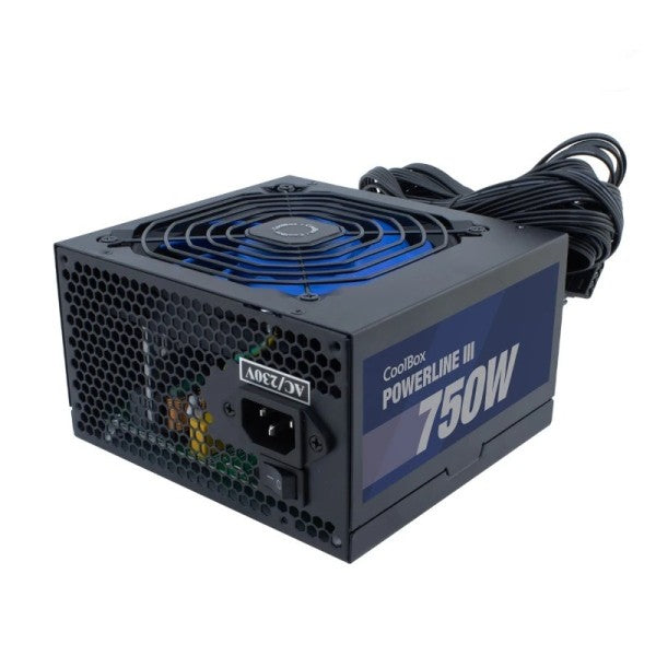 Coolbox fuente alim atx  powerline3 750w 85%efi