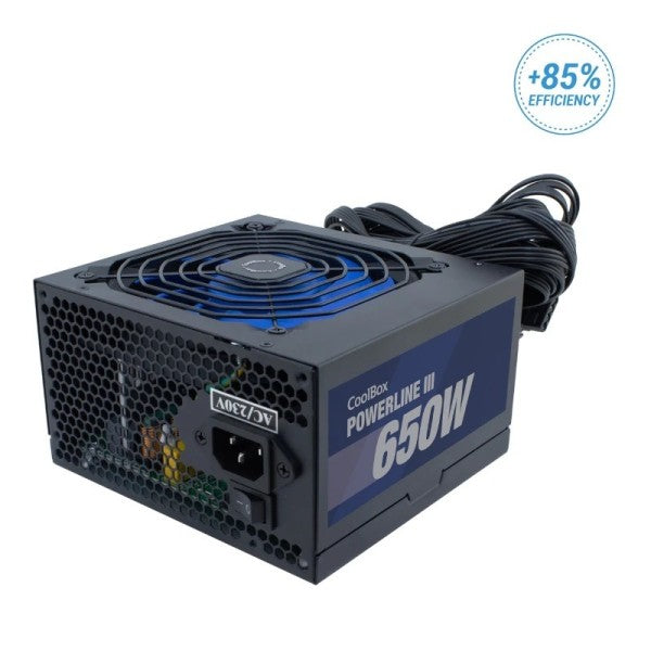 Coolbox fuente alim. atx powerline3 650w 85%efi