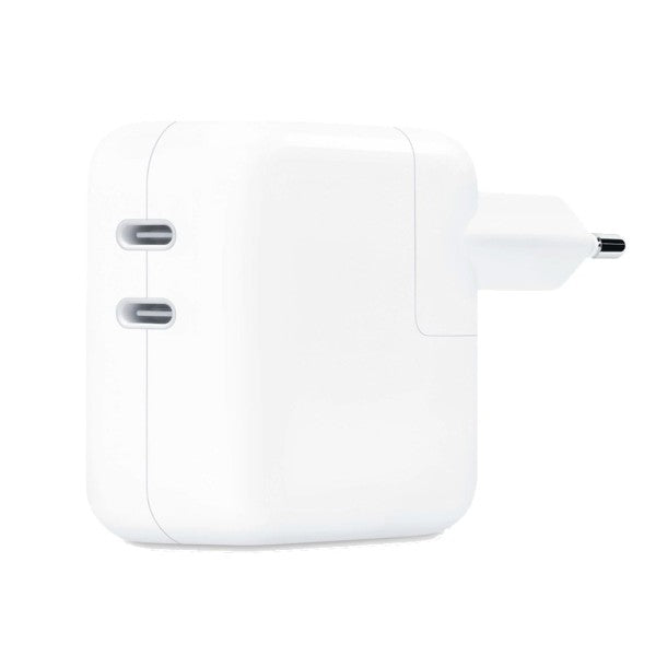 Apple mw2k3aa/a white / cargador de red eléctrica dual / usb-c / 35w