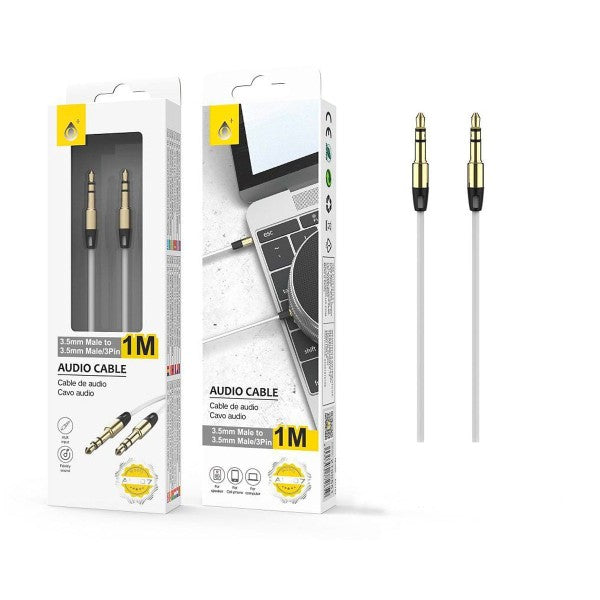 Jc au107 blanco / cable jack 3.5mm (m) a jack 3.5 (m) 1m