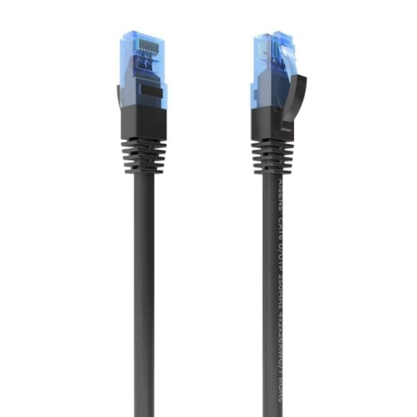 Aisens cable rj45 cat.6 utp awg26 cca negro 0.75m