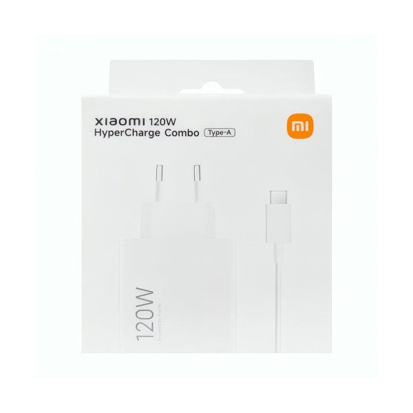Xiaomi mi 120w hypercharge combo white / cargador de smartphone / usb-a 120w