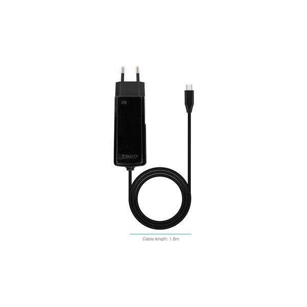 Tooq cargador portátil gan usb-c pd 65w cúbico