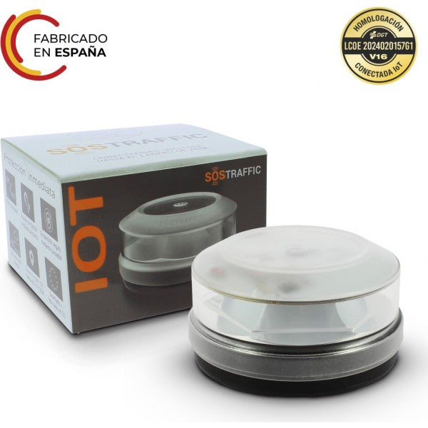 Luz de Emergencia V16 con Geolocalización Homologada por la DGT Baliza V16 SIM Incorporada Clasificación IP-54