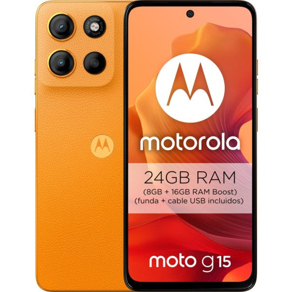 Motorola moto g15 4g orange / 8+256gb / 6.72" full fhd+