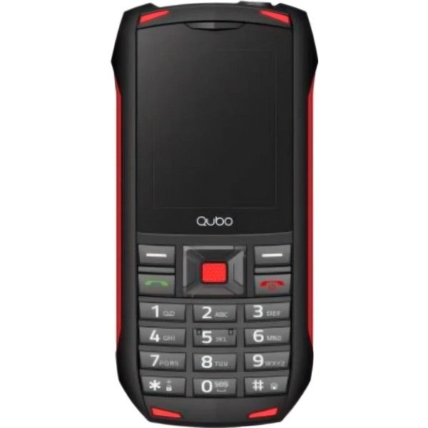 Qubo st-001 negro y rojo / móvil 2.4" rugerizado