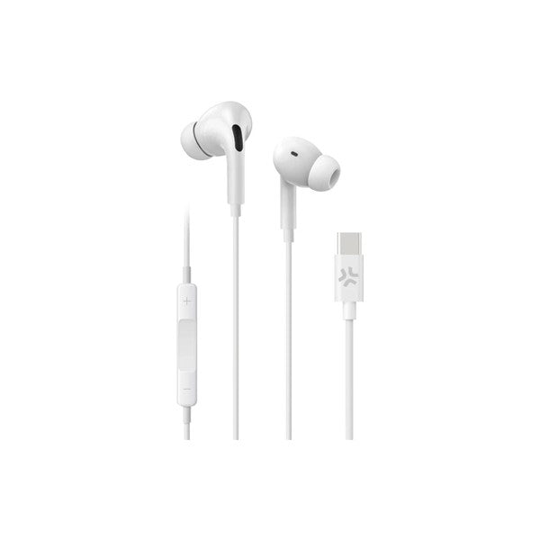 Celly auriculares cable usb-c blanco