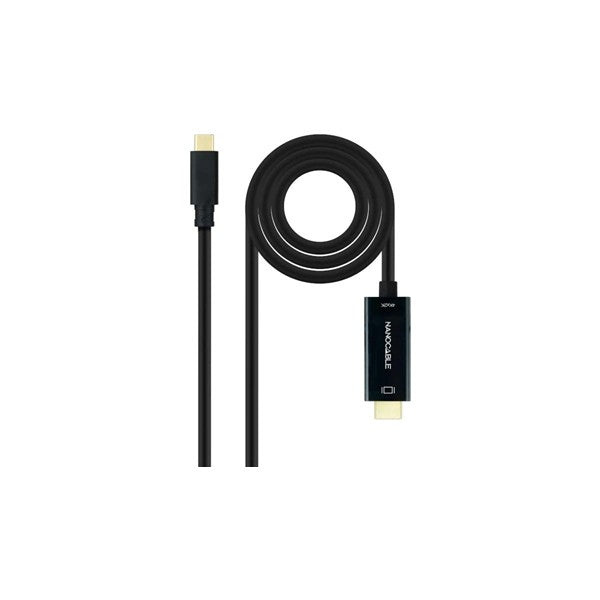 Nanocable conversor usb-c/hdmi negro, 5 m