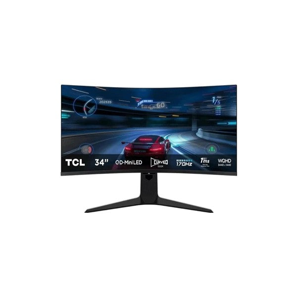 Tcl 34r83q monitor 34" miniled 4k 170hz 1ms curv