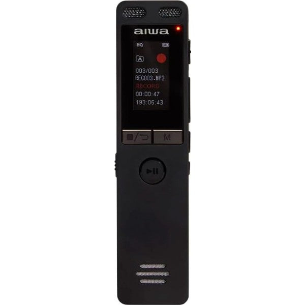 Aiwa dvr-a400 black / grabadora de voz digital 16gb