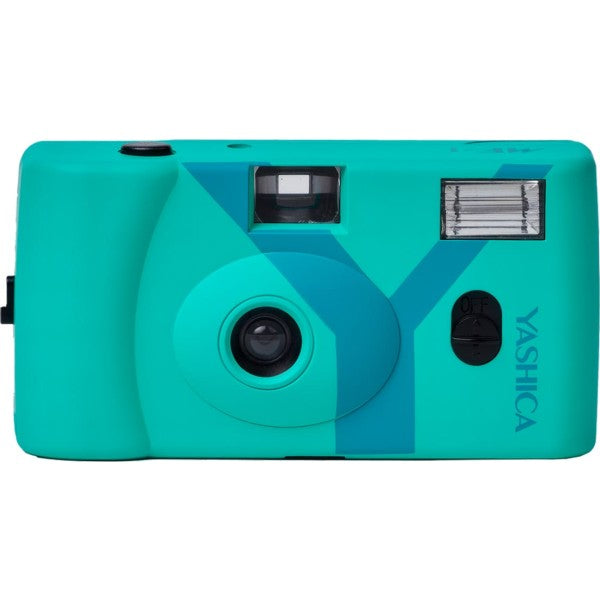 Yashica mf-1 snapshot art camera turquesa / cámara compacta analógica