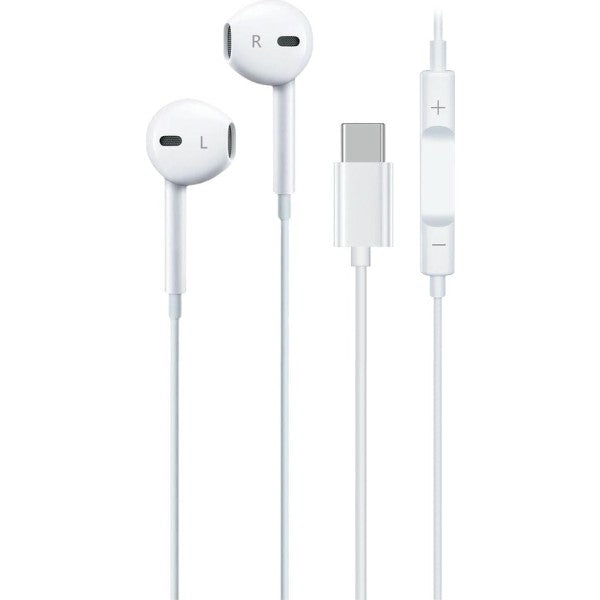 Auriculares cable tipo-c blancos