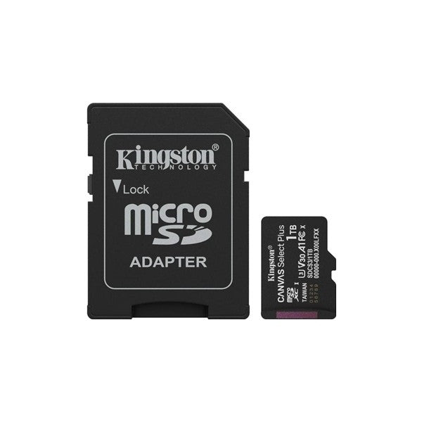 Kingston sdcs3/1tb microsd xc gen3 150mb/s 1