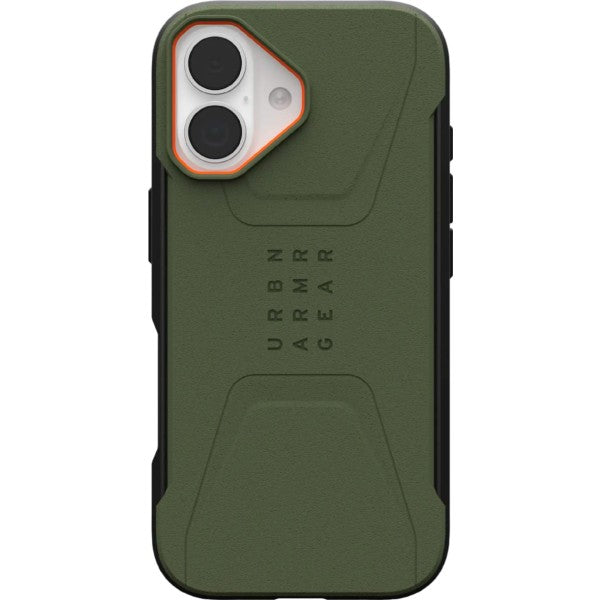 Uag funda civilian oliva/naranja / apple iphone 17