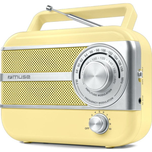 Muse m-056 sc amarillo vintage / radio portátil