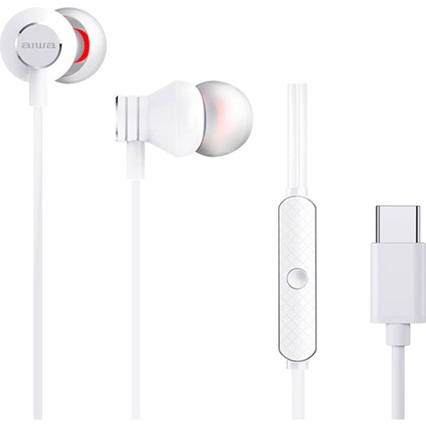 Aiwa estm-50 usb-c white/ auriculares inear con cable