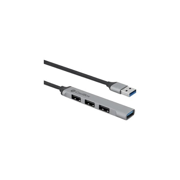 Coolbox hub4 lite usb-c/a 4 puertos aluminio