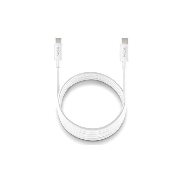 Ngs cable carga rapida usb-c a usb-c 1m blanco