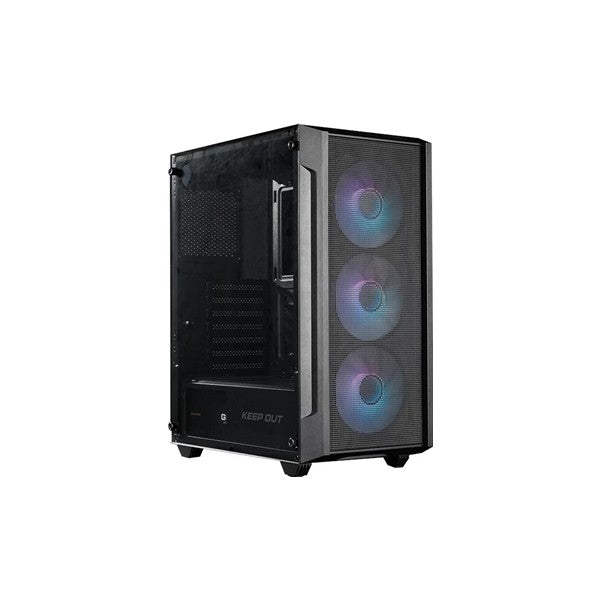 Keep out caja m-atx ko xc-200 rgb usb3 black glass